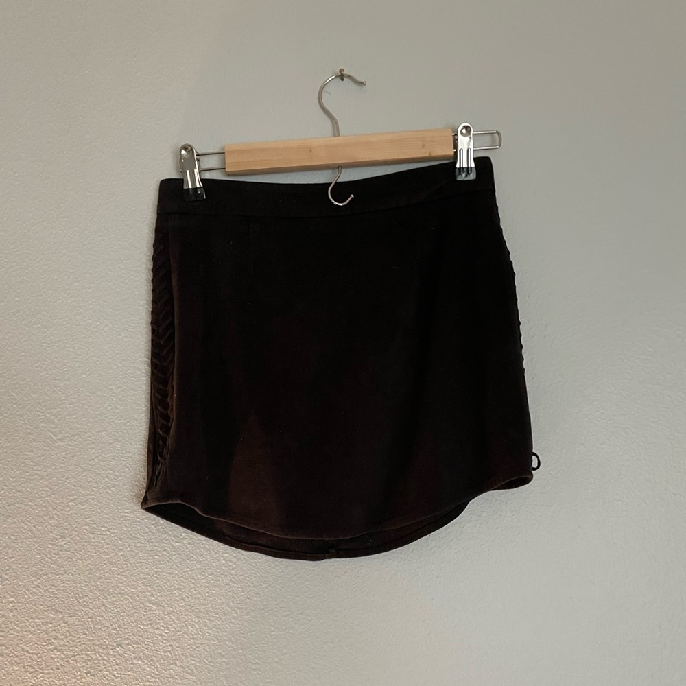 Faux suede skirt